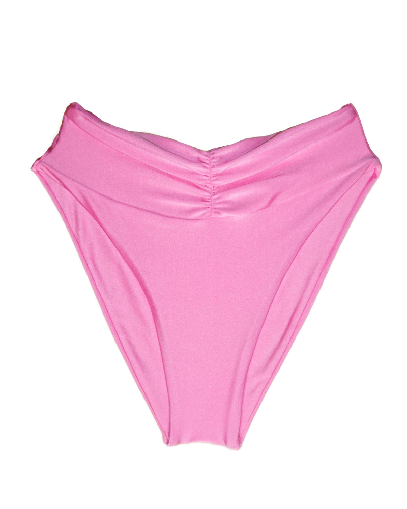 Womens pink high waisted swimwear bottom